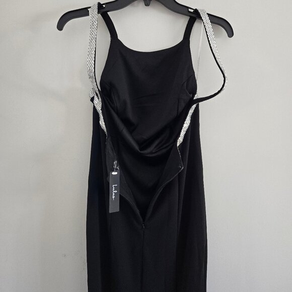 Lulus Exceptional Radiancy Maxi Dress Small $99 Rhinestone Black New With Tags - Picture 12 of 17